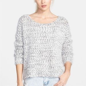 ASTR the Label Marbled Gray White Chunky Sweater M